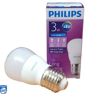 ﻿﻿Bóng đèn Led Bulb ESS P45(APR) E27 6500K/3000K 230V 3W Philips