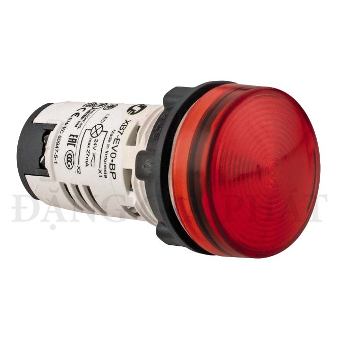 Đèn báo pha 24VDC, Ø22 (Intergral LED) Schneider | XB7EV04BP